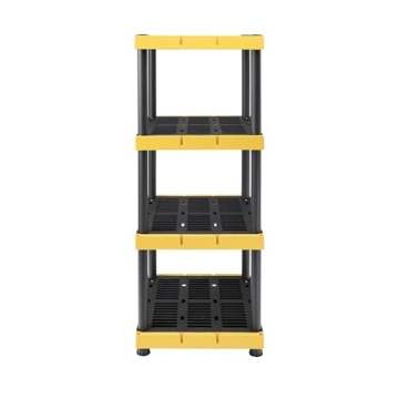 Durable BLACK & YELLOW Heavy Duty 4-Tier Storage Unit