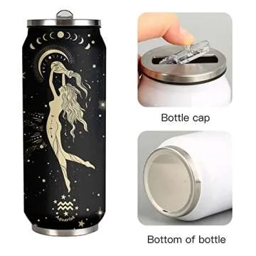 tatamonkey Aquarius Constellation Tumbler Zodiac Mens Womens Stainless Steel Tumblers Astrology Fans Birthday Gifts Coffee Sublimation Mugs Car Cup - 17 OZ