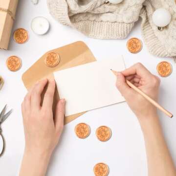 50 Pieces Wax Seal Stickers, 30 mm/1.18" Adhesive Wax Seal Stickers Wax Seals for Envelopes Letters Wedding Invitations - Self Adhesive Wax Seals for Christmas Birthday Themed Party Supplies
