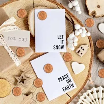 50 Pieces Wax Seal Stickers, 30 mm/1.18" Adhesive Wax Seal Stickers Wax Seals for Envelopes Letters Wedding Invitations - Self Adhesive Wax Seals for Christmas Birthday Themed Party Supplies