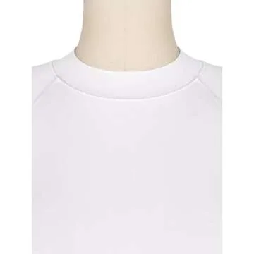 REORIA Women's Summer Casual Basic Mock Neck Short Sleeve Double Lined Going Out Trendy Y2K T Shirts Crop Tops White XX-Large