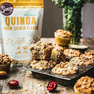 Suncore Foods Organic Snow Quinoa Flakes, Gluten-Free, Non-GMO, 8oz (1 Pack)