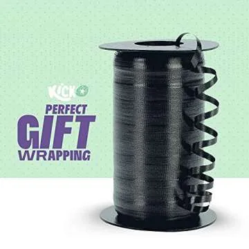 Kicko Curling Ribbon - 12 Pack of Ribbons for Crafts and Gift Wrapping in Rainbow Colors - 60-ft Rolls Versatile Ribbon for Balloons, Hair, Arts, and Decorations - Ideal Curly Ribbon for Parties