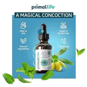 Primal Life Organics - Dirty Mouth Gum Serum, Natural Essential Oils, Promotes Good Breath, Gentle M...
