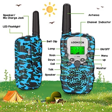 LOOIKOOS Walkie Talkies - Durable Kids Toy with Long Range
