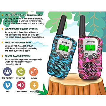 LOOIKOOS Walkie Talkies - Durable Kids Toy with Long Range
