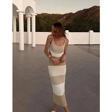 Flattering Women Backless Maxi Dress for Summer Party
