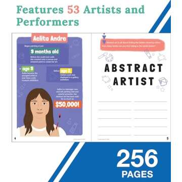 Amazing People: Inspiring Artists and Performers Activity Workbook for Kids, 1st Grade, 2nd Grade, 3rd Grade Children's Activity Book With Flash Cards, Puzzles, Games, and Stickers