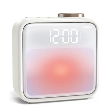AIRIVO Alarm Clock Night Lights, Built-in Battery Alarm Clock for Bedrooms, 6 Scenes & White Noise S...