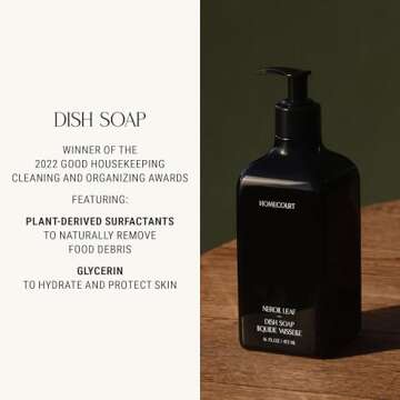 Homecourt Dish Soap, Dishwashing Liquid with Clean Ingredients, Non-Toxic & Skin-Safe, Safe for People & Pets, Cece, 16 oz