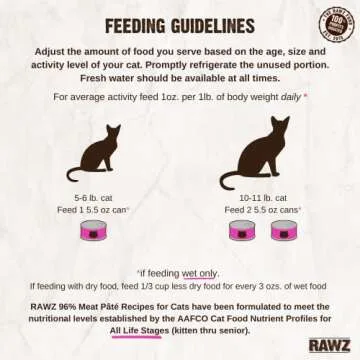 Rawz Natural Premium Pate Canned Cat Wet Food - Made with Real Meat Ingredients No BPA or Gums -3 oz Cans (Case Pack of 18) (Rabbit)