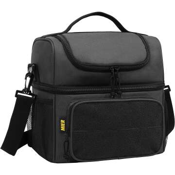 MIER Double Decker Lunch Bag - Insulated and Stylish