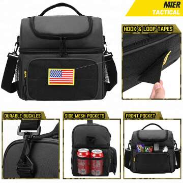 MIER Double Decker Lunch Bag - Insulated and Stylish