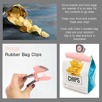 Cook with Color Food Clips - Vibrant Bag Clips for Storage
