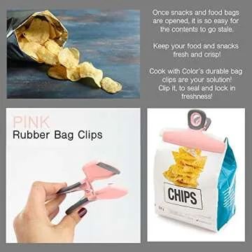 Cook with Color Food Clips - Vibrant Bag Clips for Storage