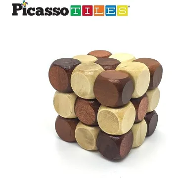 Interlocking Sensory Wooden Burr Cube Toy