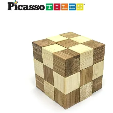Interlocking Sensory Wooden Burr Cube Toy