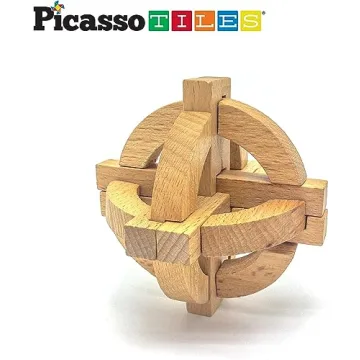 Interlocking Sensory Wooden Burr Cube Toy