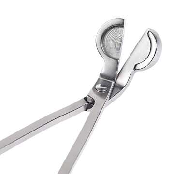 Yoodelife Candle Wick Trimmer, Polished Stainless Steel Wick Clipper Cutter - Reaches Deep Into Candles to Cut Spent Wicks, Allow Cleaner Burn and Prevent Soot Buildup