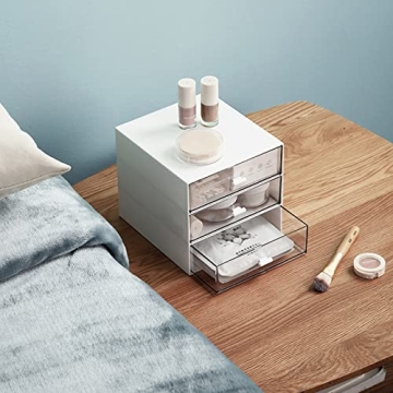 Vowcarol Desktop Organizer with 4 Clear Drawers