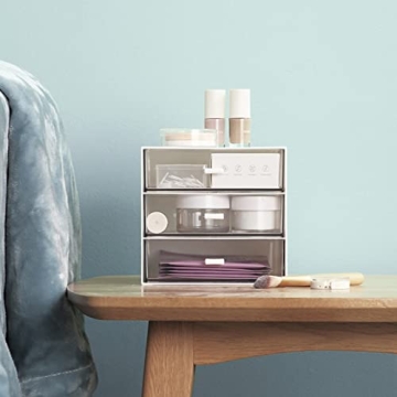 Vowcarol Desktop Organizer with 4 Clear Drawers