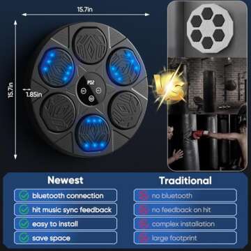Music Boxing Machine with Bluetooth for Fun Workouts