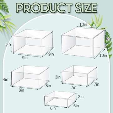 Sintuff Buffet Risers 5 Pcs Acrylic Food Display Cube for Buffet Table Dessert Cake Jewelry Figures ...