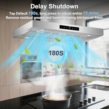 36" Island Range Hood with 1200 CFM and Gesture Control