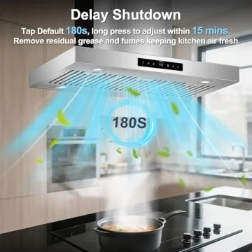 36" Island Range Hood with 1200 CFM and Gesture Control