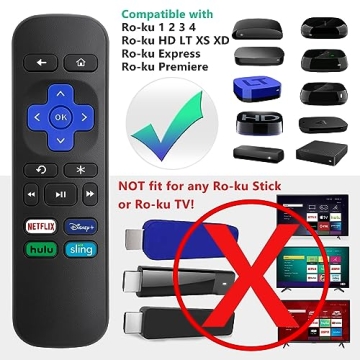 Replacement Remote for Roku Devices - 2 Pack