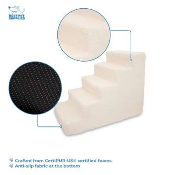 Best Pet Supplies Dog Stairs for Small Pets - Foam Pet Steps