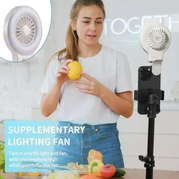 Fangirl: 2-in-1 Clip on Phone Fan and Selfie Ring Light