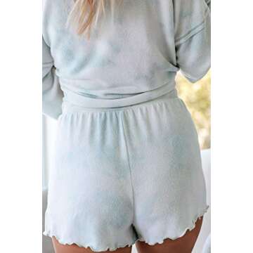 T1FE Women's Long Sleeve Tie Dye Pajamas Set