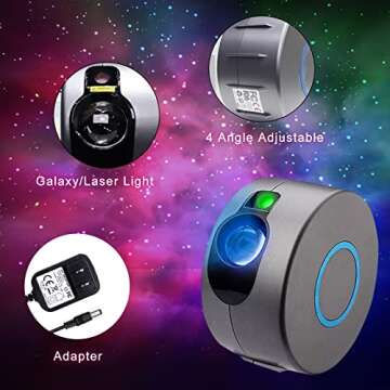 Sunyark Night Light Star Projector,Galaxy Projector with Remote Control, Starlight Projector with Nebula Cloud and Star for Bedroom/Birthday/Party