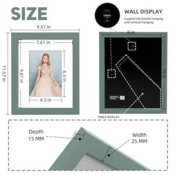 Muzilife Rustic 8x10 Wood Picture Frame for Wall or Tabletop