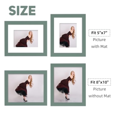 Muzilife Rustic 8x10 Wood Picture Frame for Wall or Tabletop