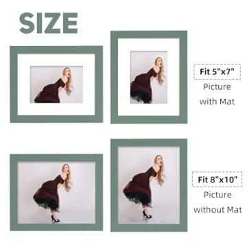 Muzilife Rustic 8x10 Wood Picture Frame for Wall or Tabletop