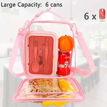 FlowFly Kids Lunch box Insulated Soft Bag Mini Cooler Back to School Thermal Meal Tote Kit for Girls...