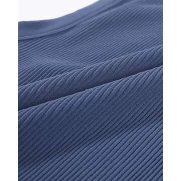 AUROLA 3 Pieces Pack Sets Women Essentials Rib Seamless Sleeveless Workout Tank Tops,Pack (Black+Bijou Blue+Marshmallow),M