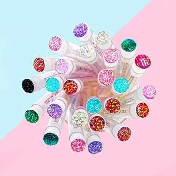 i-Laesh 50 Pcs Lash Brush Eyelash Brushes for Eyelash Extensions Spoolies Cleaning Mascara Wands Tube Diamond Disposable Makeup Tool Applicator Set Sanitary Extension Supplies (Assorted Color)