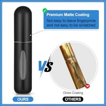 Travel Perfume Mini Spray Bottles Set of 6 Refillable