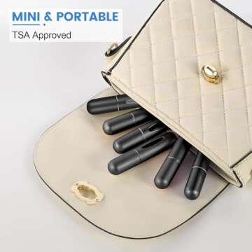 Travel Perfume Mini Spray Bottles Set of 6 Refillable