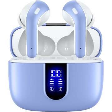 TAGRY Wireless Earbuds - 60H Playtime & IPX5 Waterproof