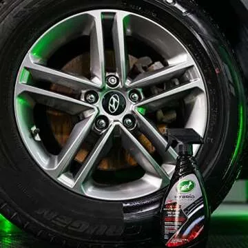 Turtle Wax 53733 Hybrid Solutions Graphene Acrylic Tire Shine Spray Coating, No Sling Tire Dressing, Long Lasting Deep Black Shine, UV Protection & Dirt Repellant, 23 oz