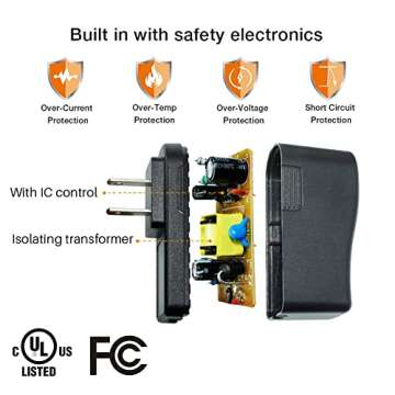 Ac Dc Adapter for Brother P-Touch PT-D210 PTD 210 PTD220 PT-D200VP PTH110 Label Maker, UL Listed Power Supply Charger for Brother AD-24 AD-24ES AD-20 AD-30 (8.2 Ft Long Cord)