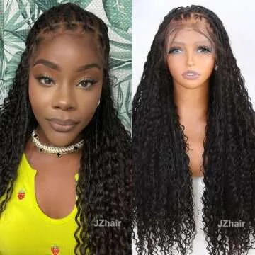 JZhair Boho Box Braids Wig - 24 Inch Natural Style