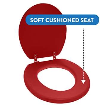 Ginsey Home Solutions Merlot Round Soft Cushioned Toilet Seat