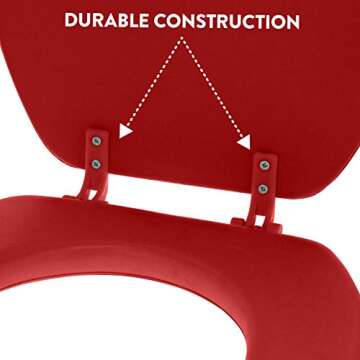 Ginsey Home Solutions Merlot Round Soft Cushioned Toilet Seat