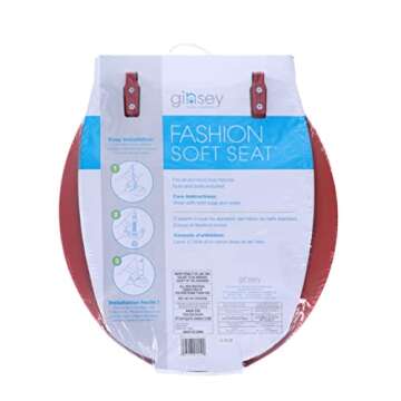 Ginsey Home Solutions Merlot Round Soft Cushioned Toilet Seat