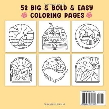 Simple Art: Coloring Book for Adults and Teens, Bold and Easy Designs for Relaxation with Minimalist Features (Bold & Easy Coloring)
